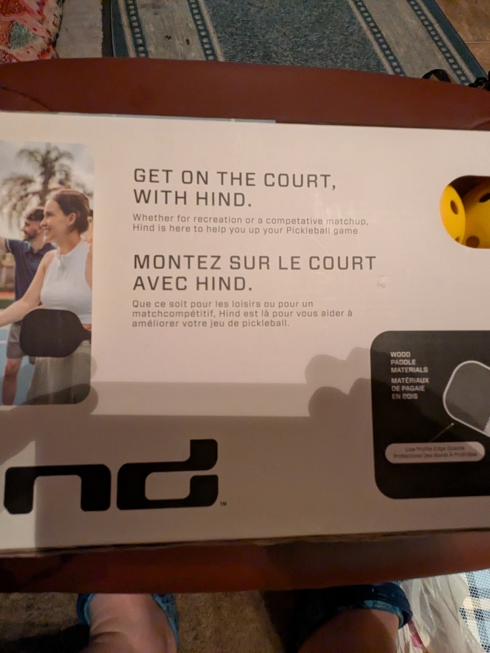 Hind Pickleball Paddle Set - Yellow and Black - Picture 2 of 2
